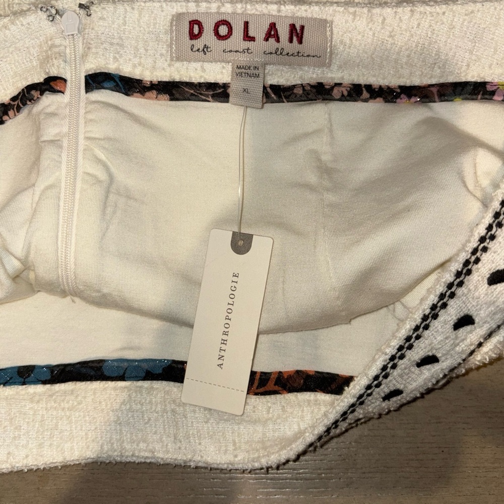 Dolan Cream Mini Skirt with Black Detailing - Picture 6 of 6
